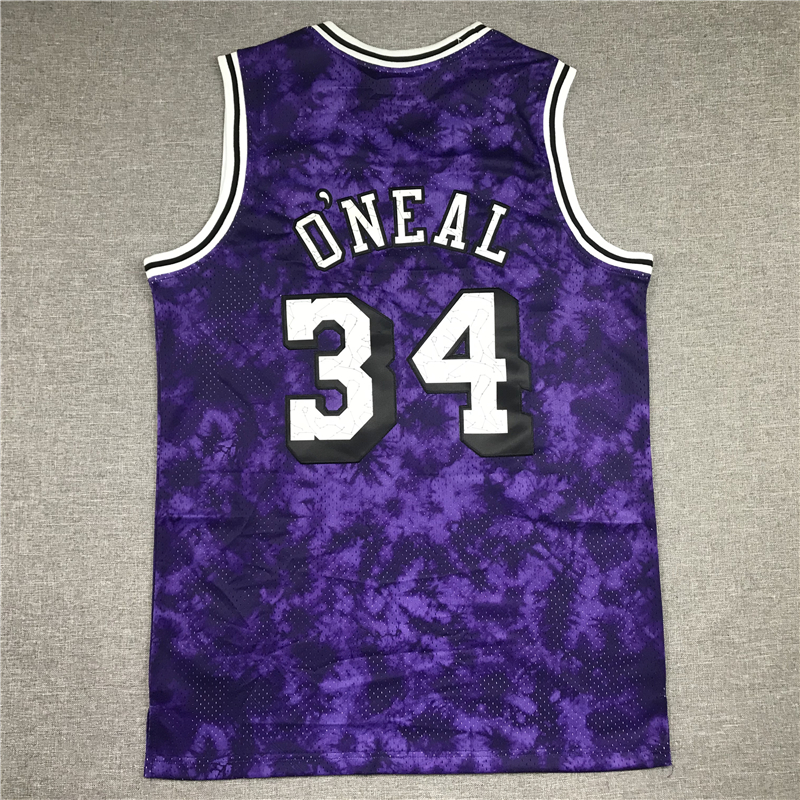 Men's Los Angeles Lakers Shaquille O'Neal #34 Purple Galaxy Swingman Jersey
