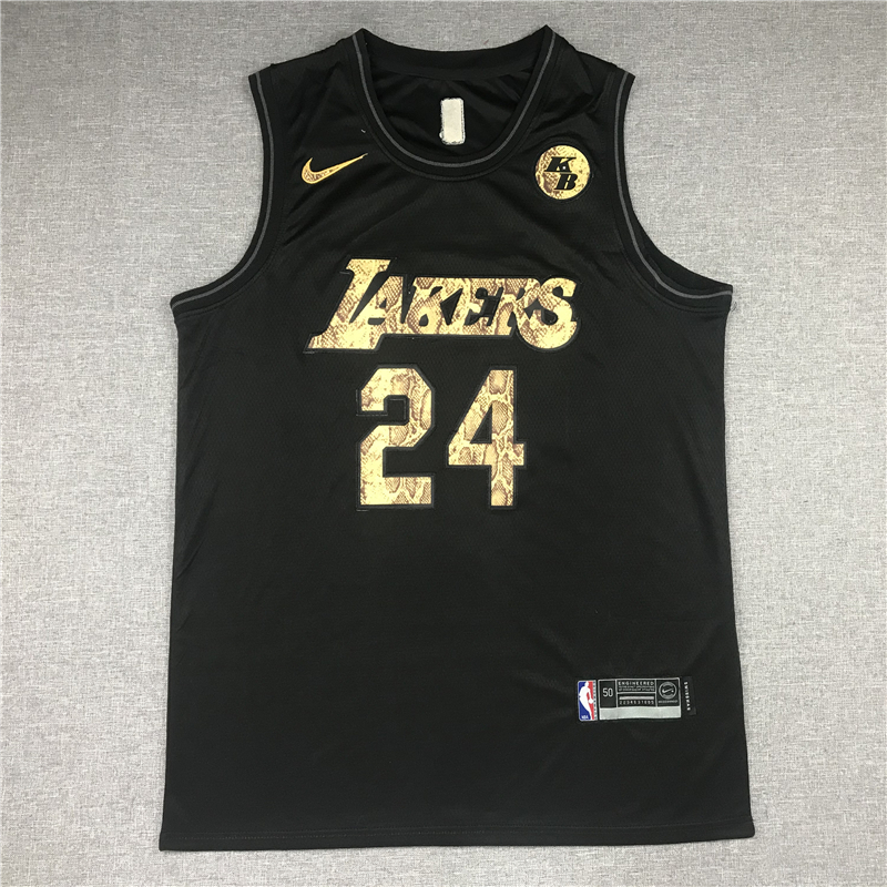 Men's Los Angeles Lakers Kobe Bryant #24 Black Swingman Player Jersey