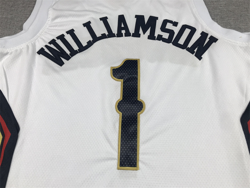 Men's New Orleans Pelicans Zion Williamson #1 White Swingman Jersey
