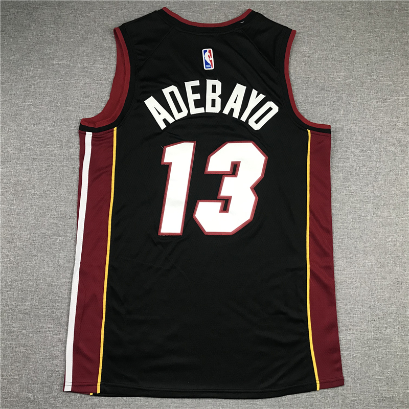 Men's Miami Heat Bam Adebayo #13 Black 2022/23 Fast Break Replica Jersey - Icon Edition