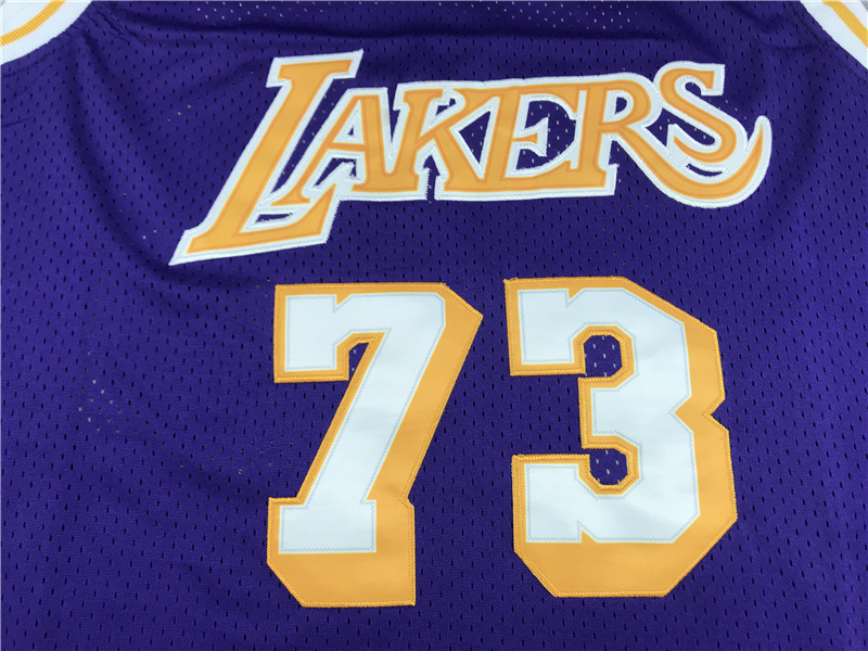 Men's Los Angeles Lakers Dennis Rodman Classics Swingman Jersey - Retro Purple