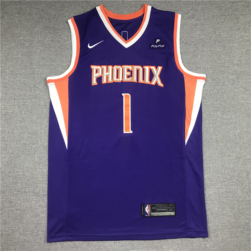 Men's Phoenix Suns Devin Booker #1 Purple Replica Jersey