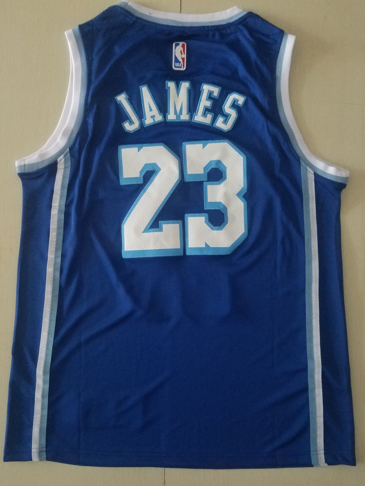 Men's Los Angeles Lakers LeBron James #23 NBA Blue Swingman Jersey