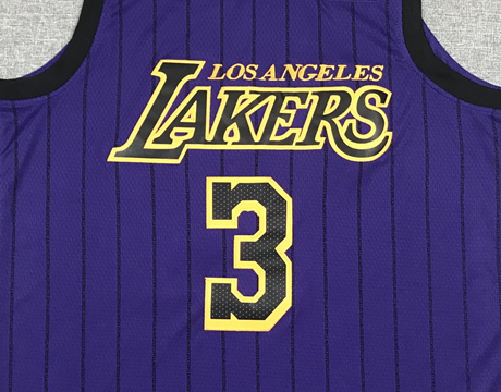Men's Los Angeles Lakers Anthony Davis Purple #3 NBA Swingman Jersey