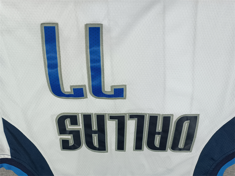 Men's Dallas Mavericks Luka Doncic #77 NBA White Replica Jersey