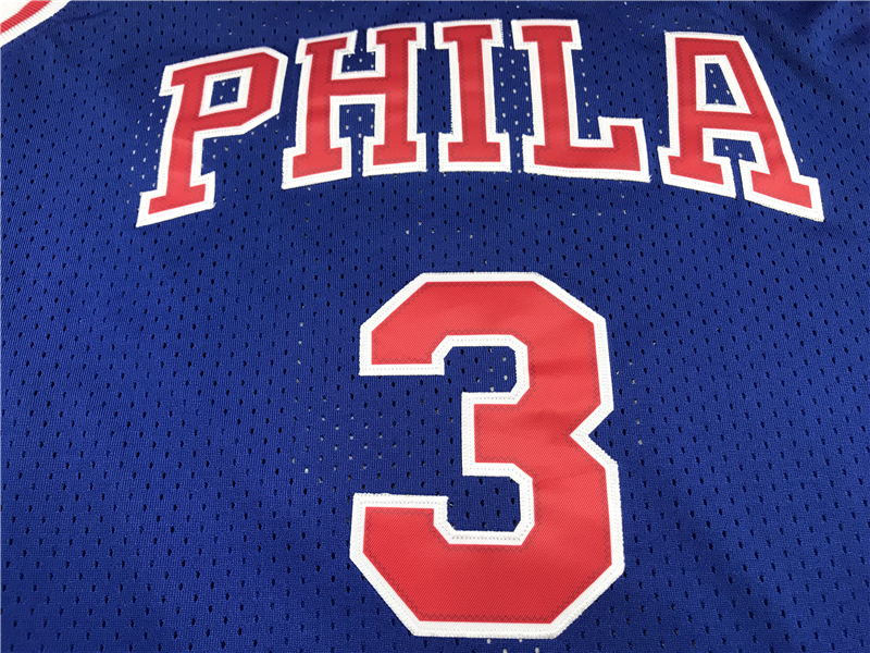 Men's Philadelphia 76ers Allen Iverson #3 Royal Swingman Jersey