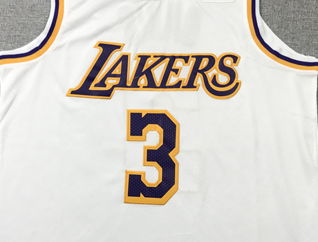 Men's Los Angeles Lakers Anthony Davis White #3 NBA Swingman Jersey