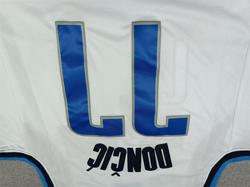 Men's Dallas Mavericks Luka Doncic #77 NBA White Replica Jersey