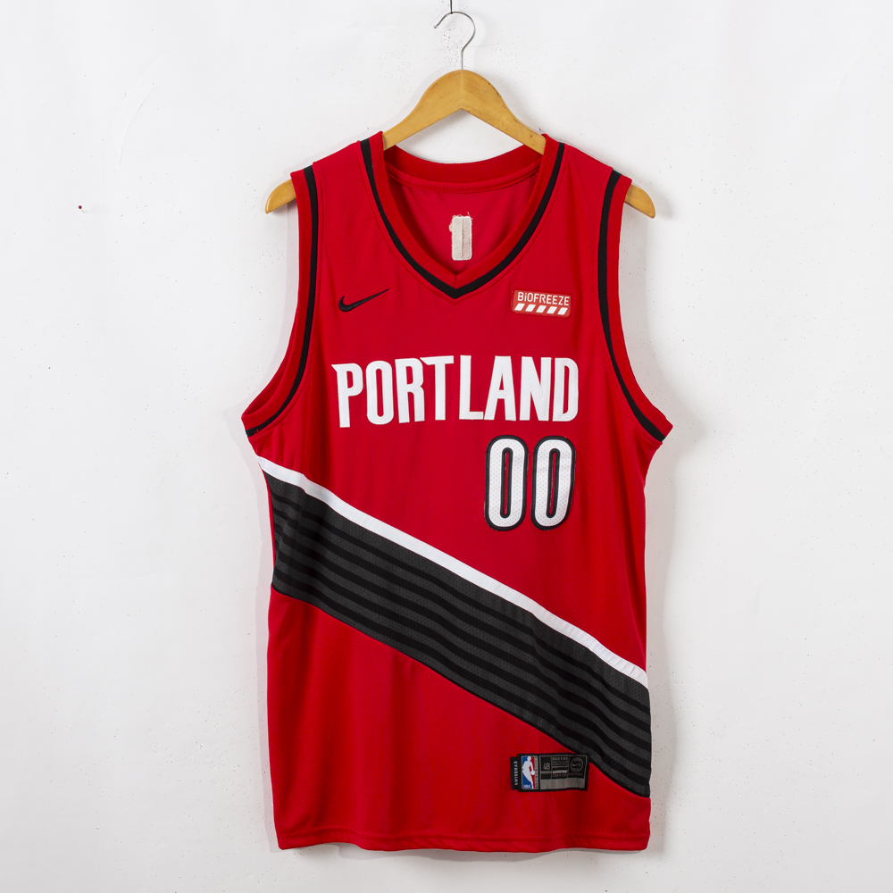 Men's Portland Trail Blazers Carmelo Anthony #00 Red Swingman Jersey