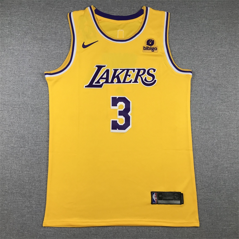 Men's Los Angeles Lakers Anthony Davis #3 Gold 2022/23 Swingman Jersey - Icon Edition
