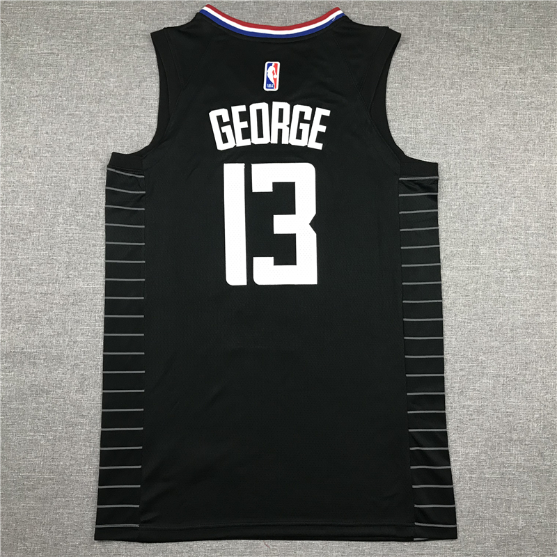 Men's LA Clippers Paul George #13 NBA Black Classics Jersey