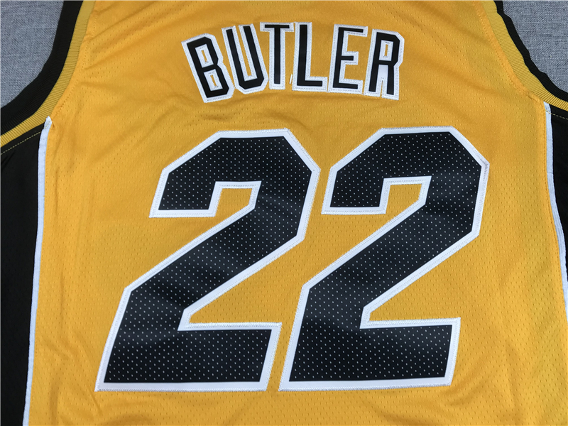 Men's Miami Heat Jimmy Butler #22 NBA Yellow Swingman Jersey
