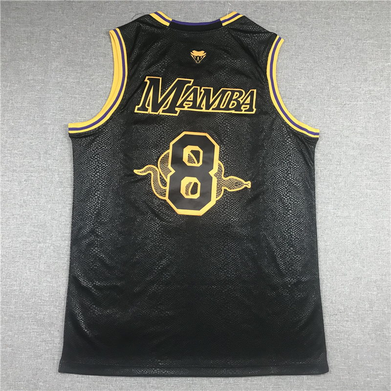 Men's Los Angeles Lakers #8-24 NBA Black Mamba Swingman Jersey