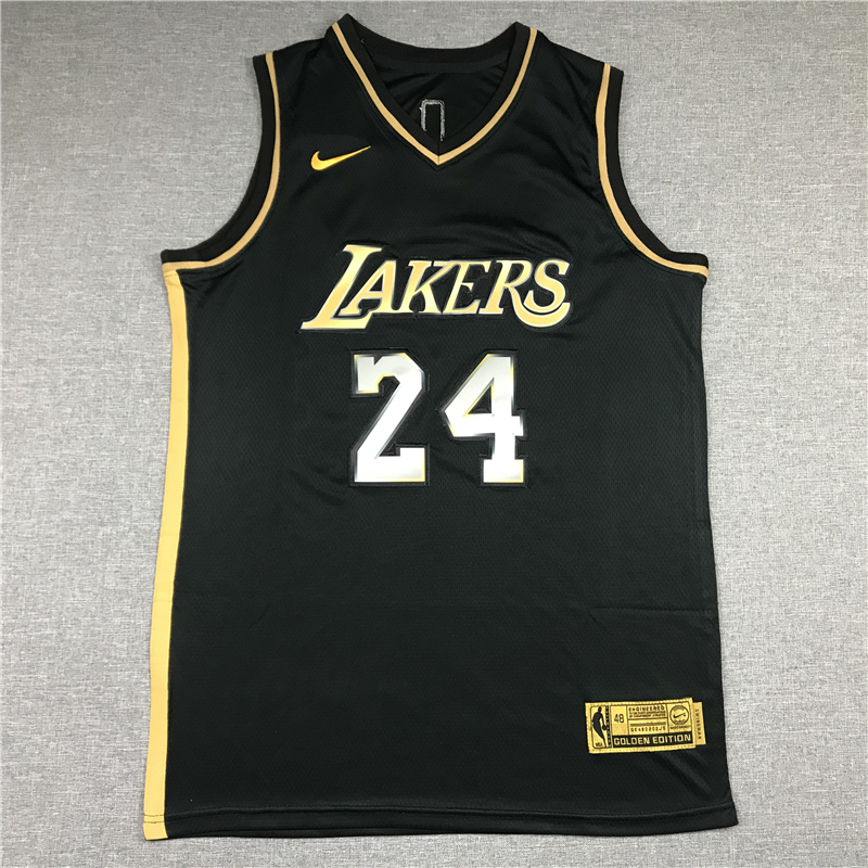 Men's Los Angeles Lakers Kobe Bryant #24 NBA Black Player Jersey