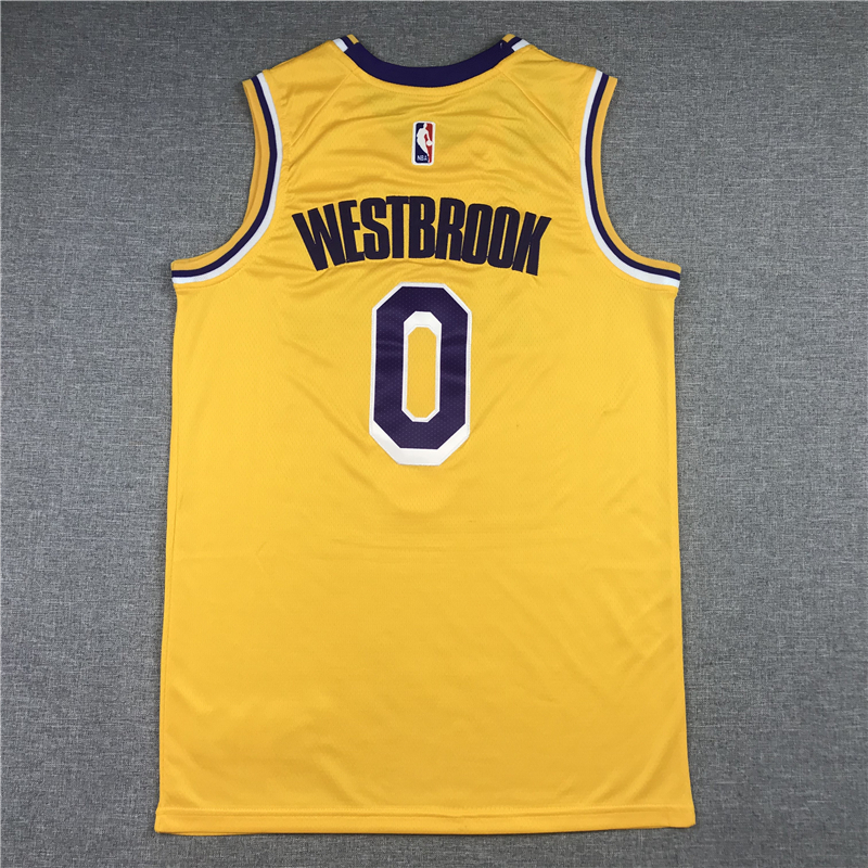 Men's Los Angeles Lakers Russell Westbrook Gold 2020/21 Fast Break Player Jersey
