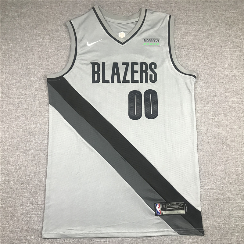Men's Portland Trail Blazers Carmelo Anthony Gray Swingman Player Jersey