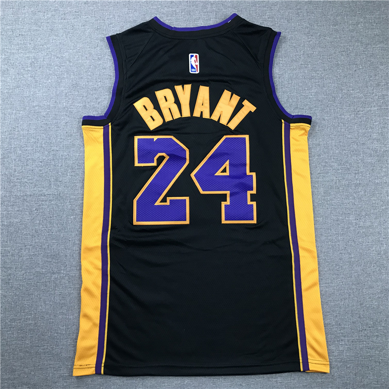 Men's Los Angeles Lakers Kobe Bryant Black #24 Swingman Player Jersey