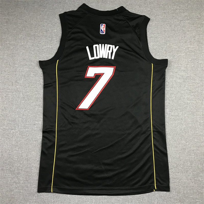Men's Miami Heat Kyle Lowry #7 Black Swingman Player Jersey - City Edition