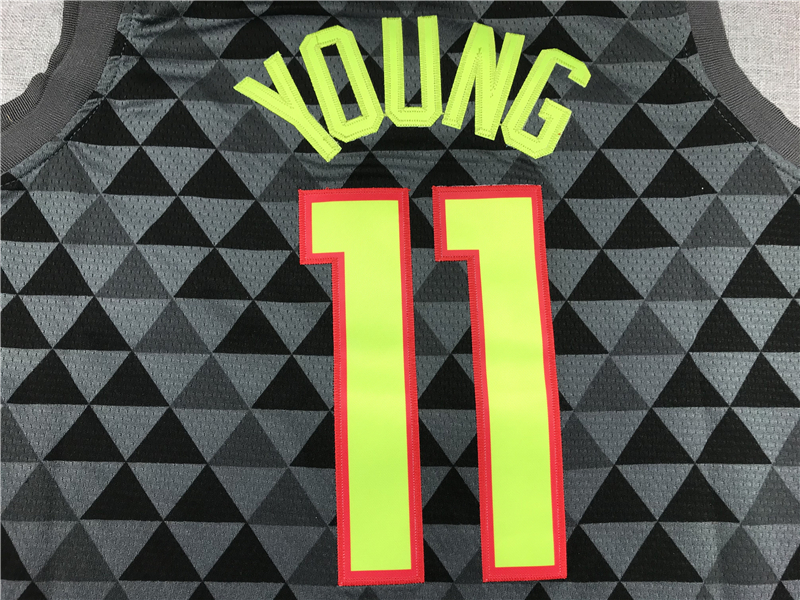 Men's Atlanta Hawks Trae Young #11 Black Swingman Jersey