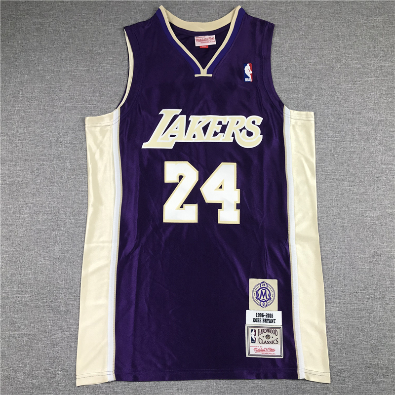 Men's Los Angeles Lakers Kobe Bryant Hall of Fame Purple Hardwood Classics Jersey