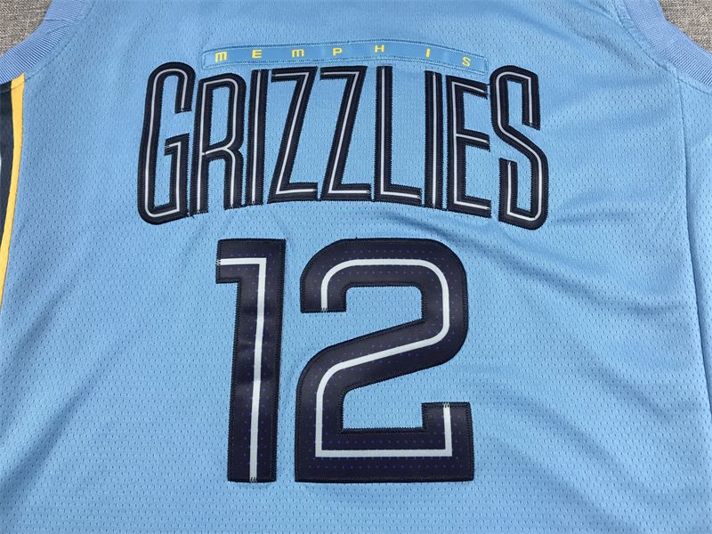 Men's Memphis Grizzlies Ja Morant #12 Light Blue 2022/23 Statement Edition Swingman Jersey