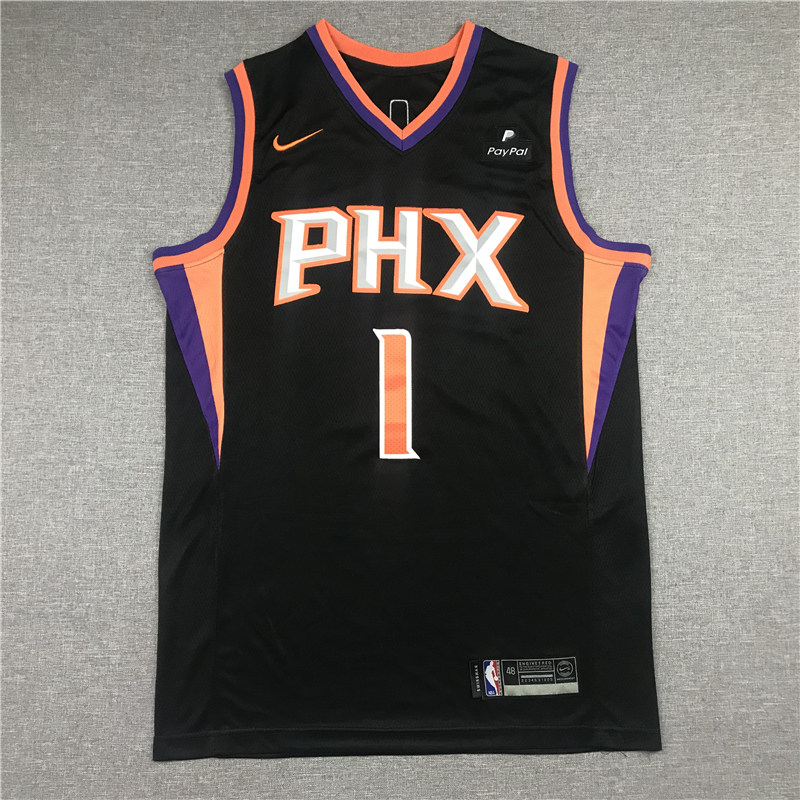 Men's Phoenix Suns Devin Booker #1 NBA Black Replica Jersey - City Edition
