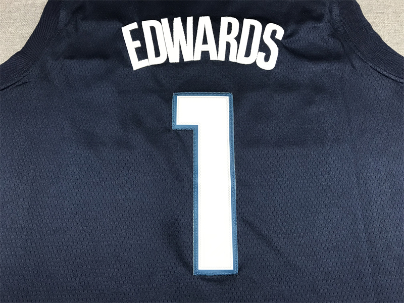 Men's Minnesota Timberwolves Anthony Edwards Navy 2021/22 Swingman Jersey
