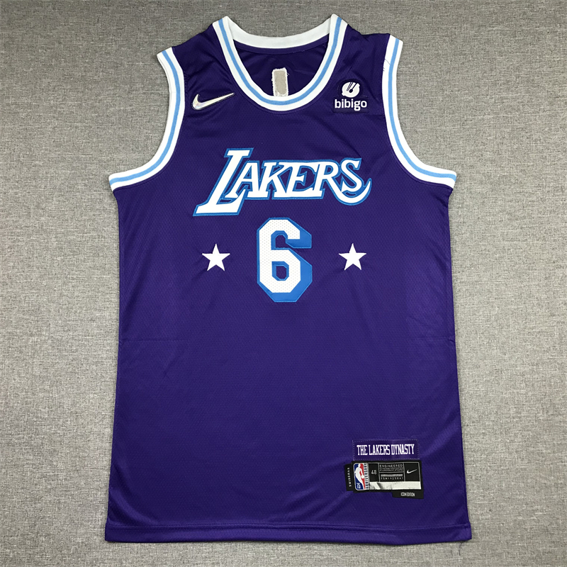 Men's Los Angeles Lakers LeBron James Purple Swingman Jersey - City Edition