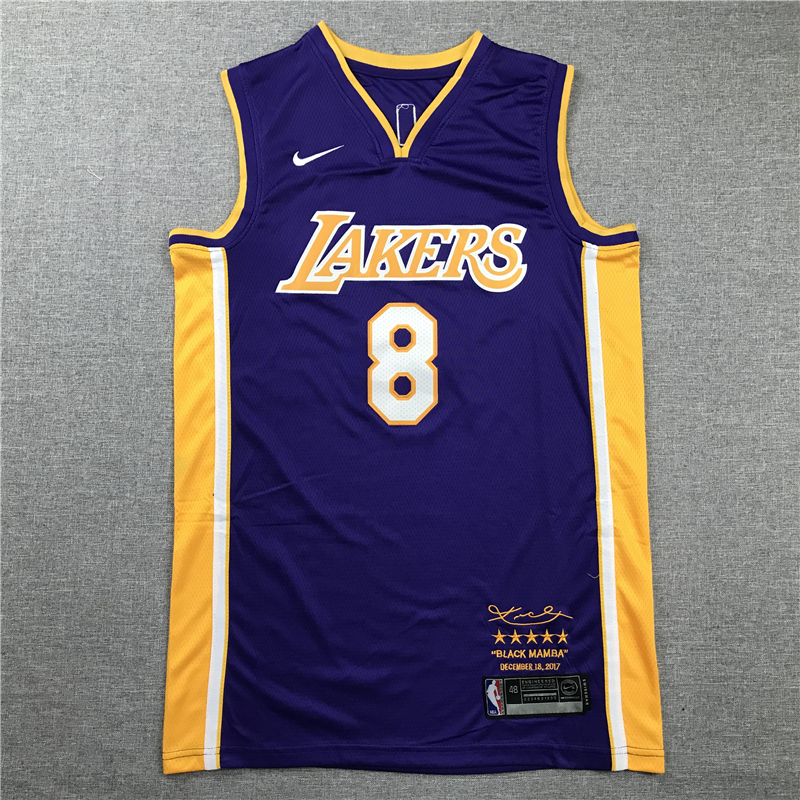 Men's Los Angeles Lakers Kobe Bryant Purple #8 Swingman Player Jersey