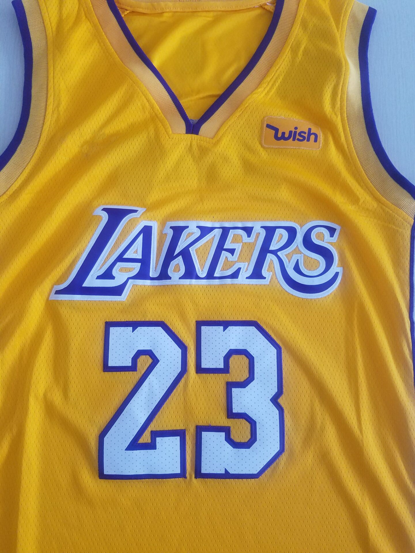 Men's Los Angeles Lakers LeBron James #23 NBA Yellow Swingman Jersey