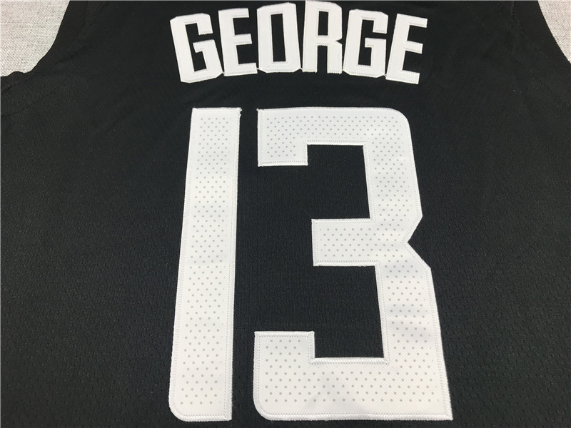 Men's LA Clippers Paul George #13 NBA Black Classics Jersey