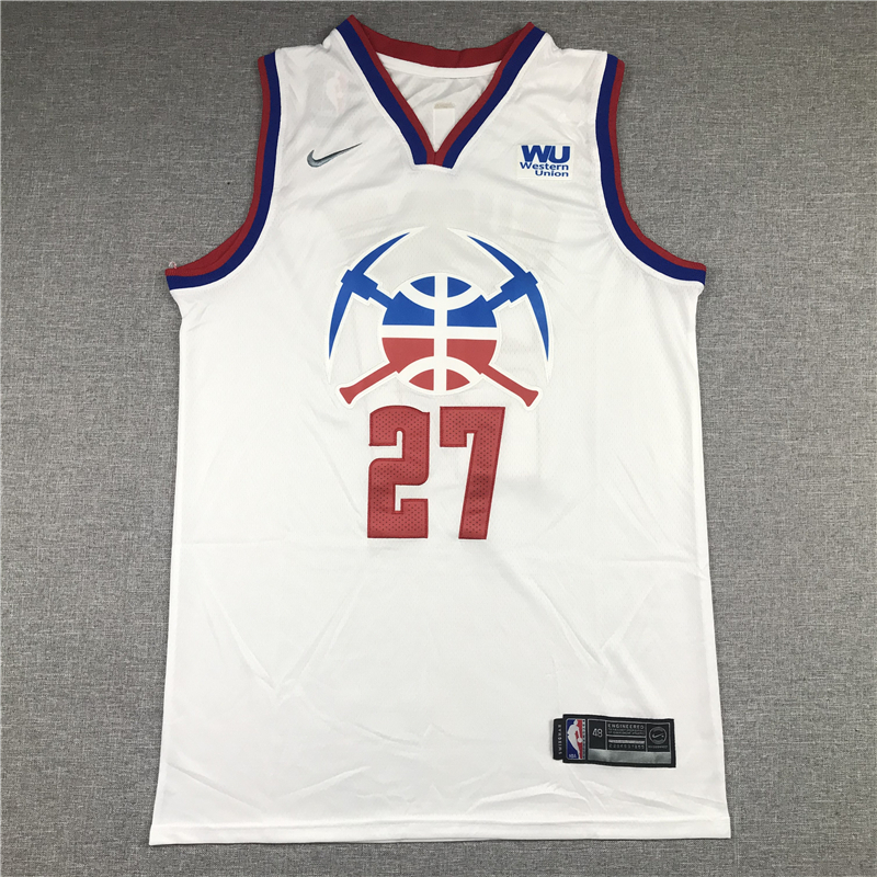 Men's Denver Nuggets Jamal Murray #27 White 2020/21 Swingman Player Jersey