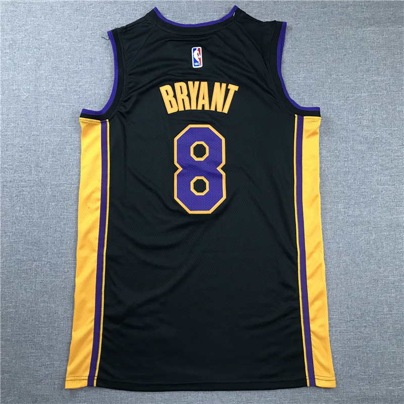 Men's Los Angeles Lakers Kobe Bryant Black #8 Swingman Player Jersey