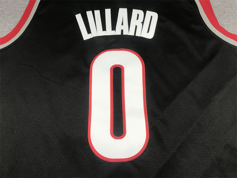 Men's Portland Trail Blazers Damian Lillard #0 Black Swingman Jersey