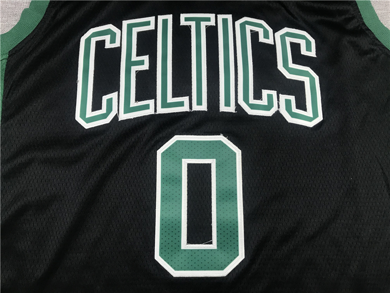 Men's Boston Celtics Jayson Tatum #0 Black 2022/23 Statement Edition Swingman Jersey