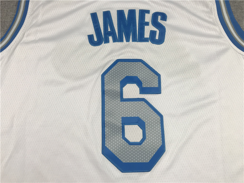 Men's Los Angeles Lakers LeBron James White 2020/21 Swingman Jersey City Edition