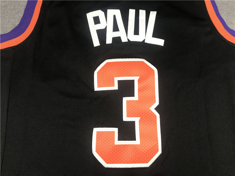 Men's Phoenix Suns Chris Paul #3 Black Fast Break Replica Jersey