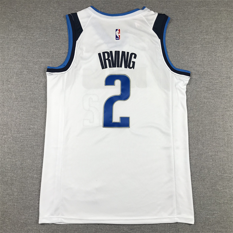 Men's Dallas Mavericks Kyrie Irving #2 White Fast Break Replica Jersey - Association Edition