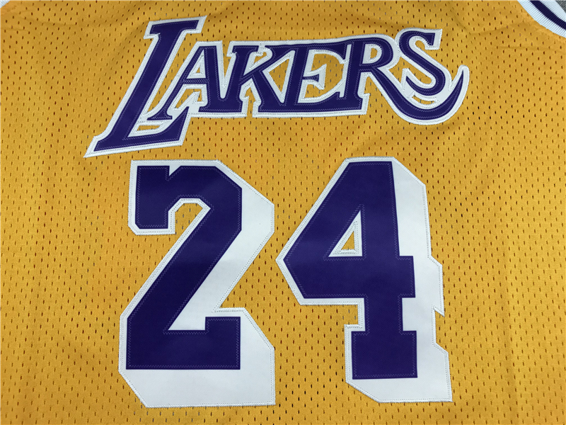 Men's Kobe Bryant Los Angeles Lakers #24 NBA Jersey - Retro Yellow