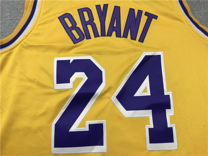 Men's Kobe Bryant Los Angeles Lakers #24 NBA Classics Retro Jersey - Yellow