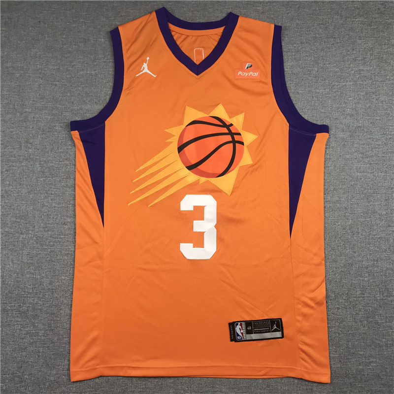 Men's Phoenix Suns Chris Paul #3 Orange Fast Break Team Replica Jersey