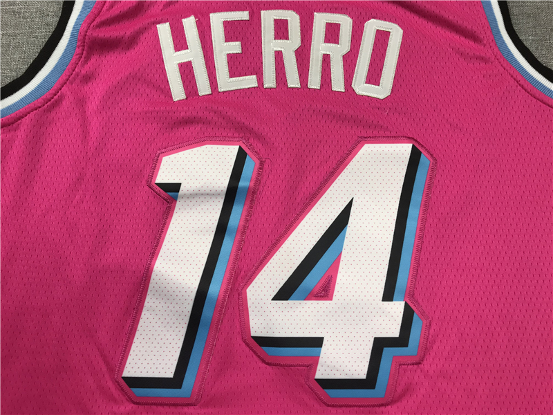 Men's Miami Heat Tyler Herro #14 Pink 2020/21 Swingman Jersey