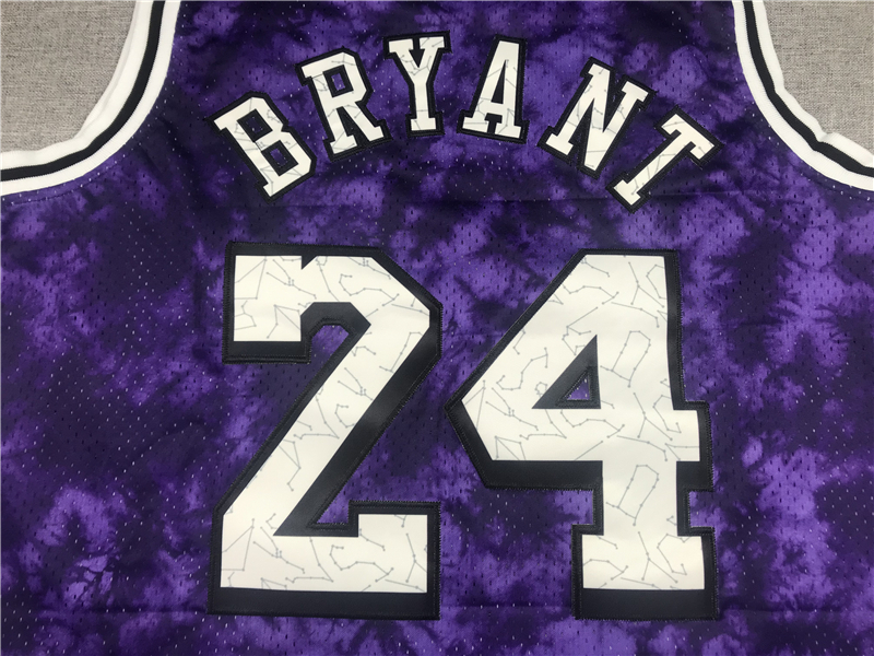 Men's Los Angeles Lakers Kobe Bryant #24 Purple Galaxy Swingman Jersey