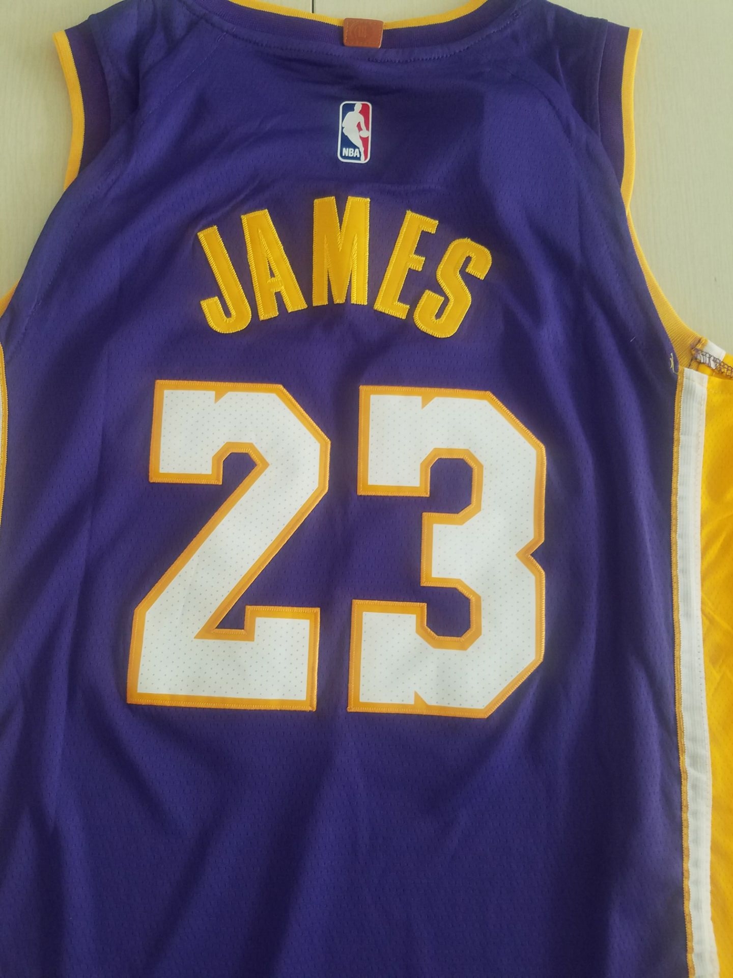 Men's Los Angeles Lakers LeBron James NBA #23 Purple Swingman Jersey - City Edition