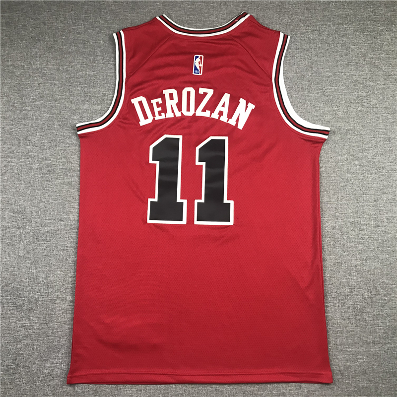 Men's Chicago Bulls DeMar DeRozan #11 Red Fast Break Replica Player Jersey