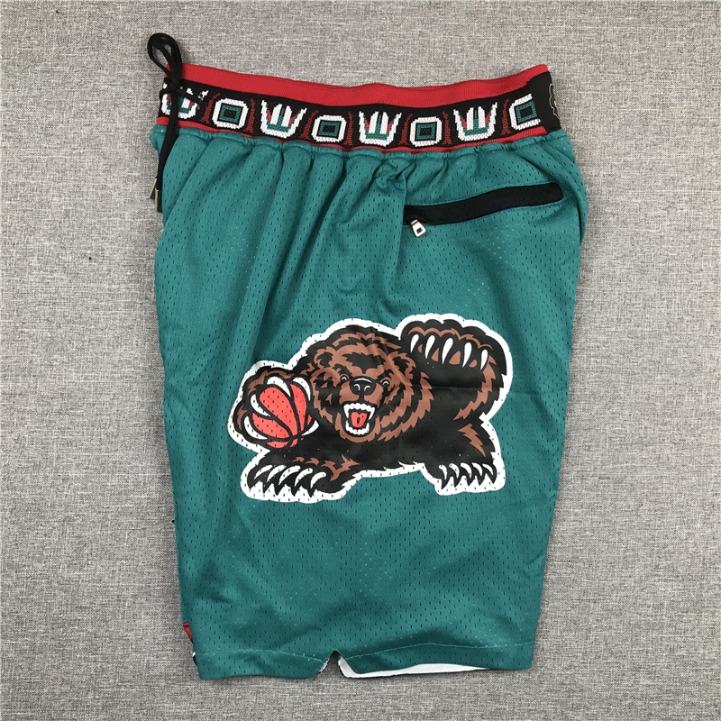 Men's Memphis Grizzlies 1995-96 Green Hardwood Classics Basketball Shorts