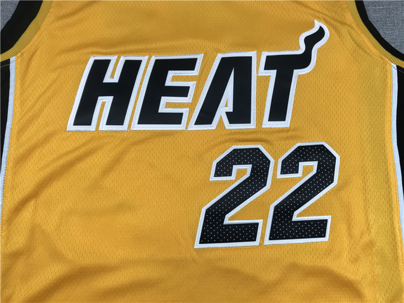 Men's Miami Heat Jimmy Butler #22 NBA Yellow Swingman Jersey