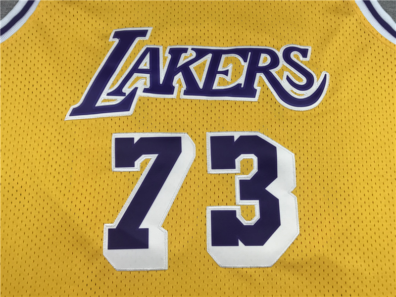 Men's Los Angeles Lakers Dennis Rodman Classics Swingman Jersey - Retro Yellow