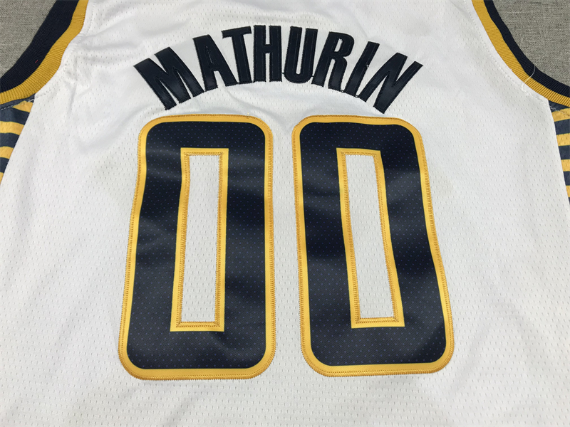 Men's Indiana Pacers Bennedict Mathurin #00 White 2022/23 Swingman Jersey - Association Edition
