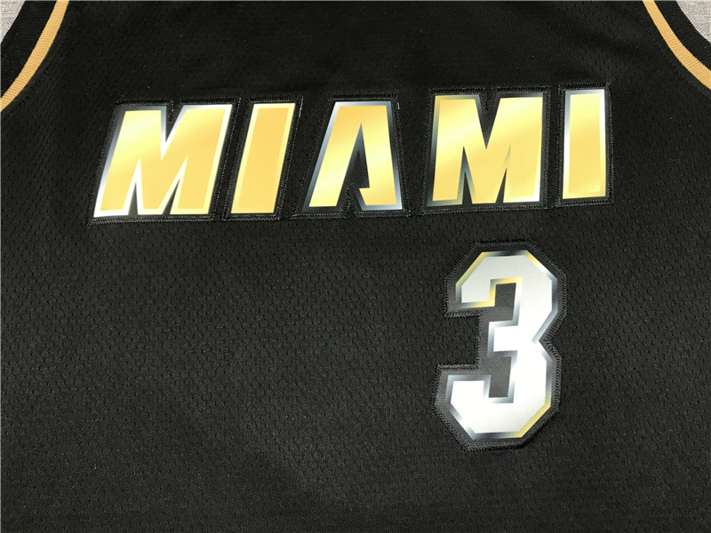Men's Miami Heat Dwyane Wade #3 NBA Black Swingman Jersey